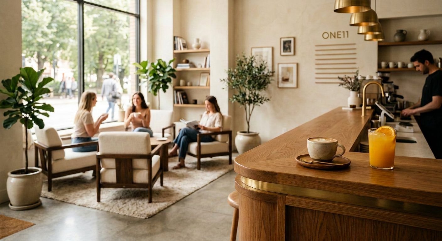 Café and lounge interior